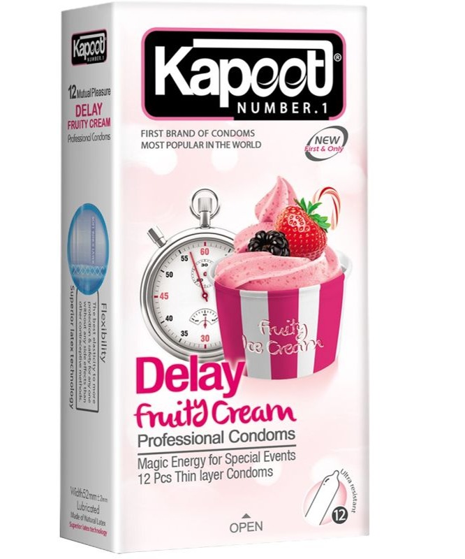 کاندوم Delay Fruty Cream - 12 عددی