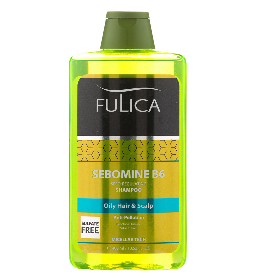 شامپو فاقد سولفات Sebomine B6 برای موهای چرب - 400 میلی لیتر